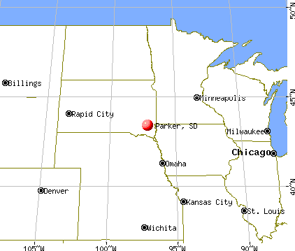 Parker, South Dakota map