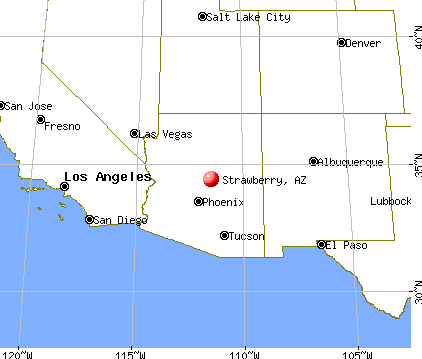 Strawberry, Arizona map