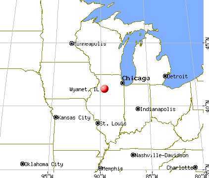 Wyanet, Illinois map
