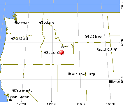Arco, Idaho map