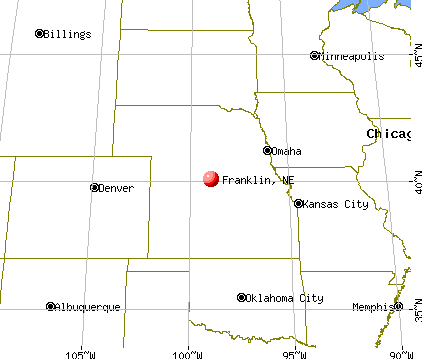 Franklin, Nebraska map