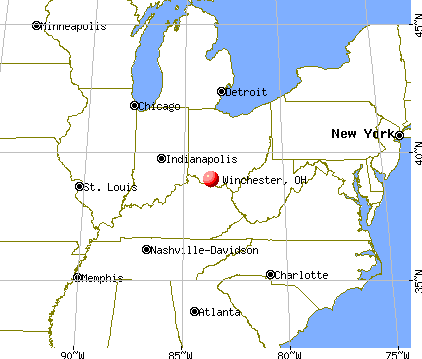 Winchester, Ohio map