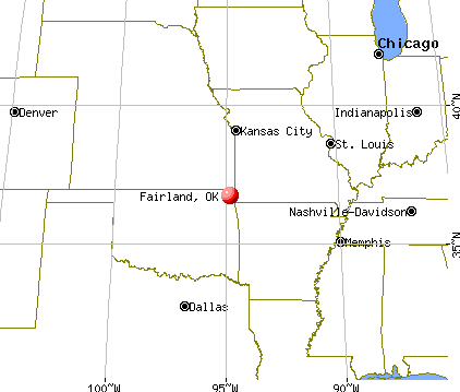 Fairland, Oklahoma map