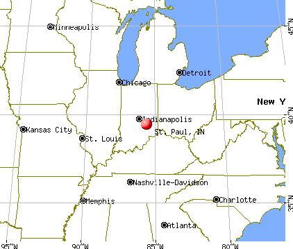 St. Paul, Indiana map