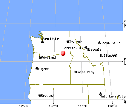 Garrett, Washington map