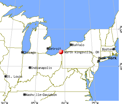 North Kingsville, Ohio map