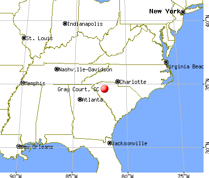 Gray Court, South Carolina map