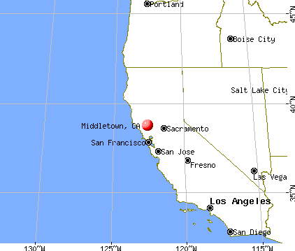Middletown, California map
