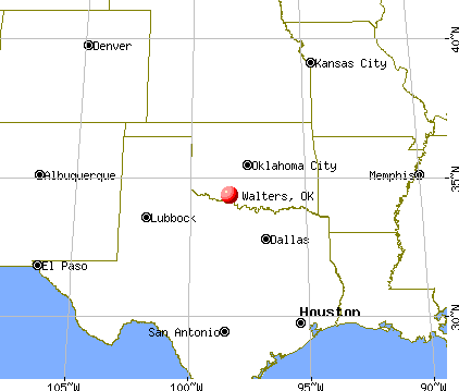 Walters, Oklahoma map