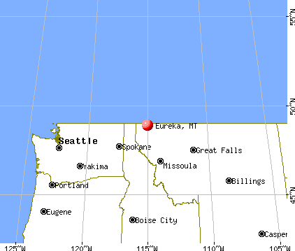 Eureka, Montana map