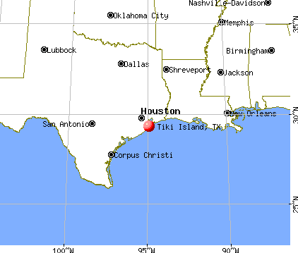 Tiki Island, Texas map