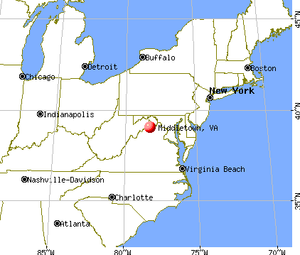 Middletown, Virginia map
