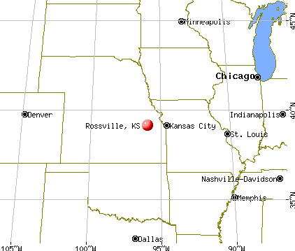 Rossville, Kansas map