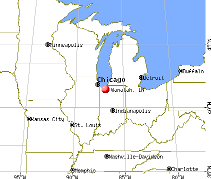 Wanatah, Indiana map