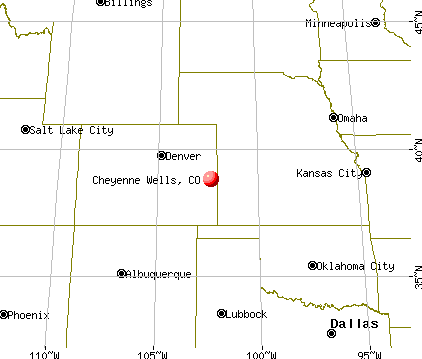 Cheyenne Wells, Colorado map