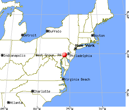 West Grove, Pennsylvania map