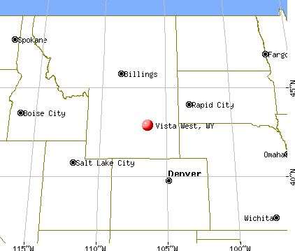 Vista West, Wyoming map