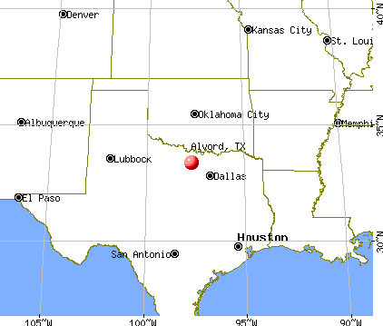 Alvord, Texas map