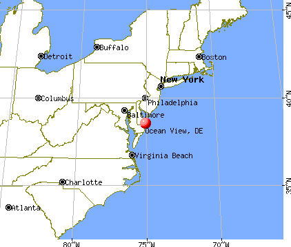 Ocean View, Delaware map