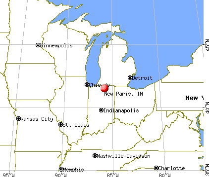 New Paris, Indiana map