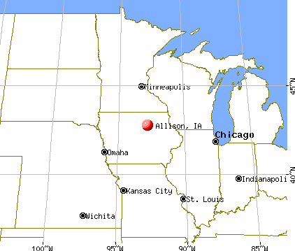 Allison, Iowa map