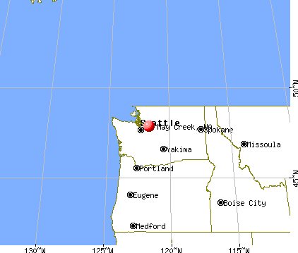 May Creek, Washington map