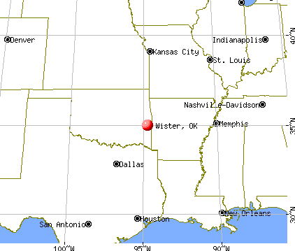 Wister, Oklahoma map