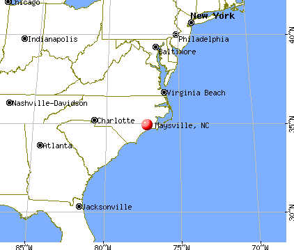 Maysville, North Carolina map