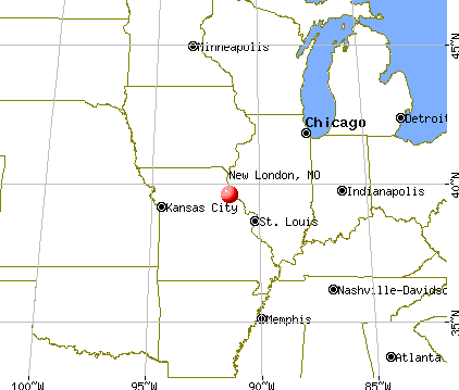 New London, Missouri map