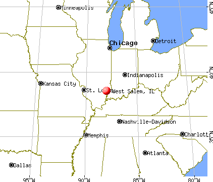 West Salem, Illinois map