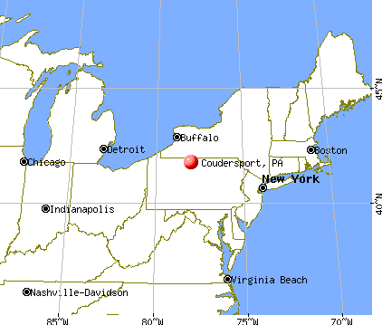 Coudersport, Pennsylvania map