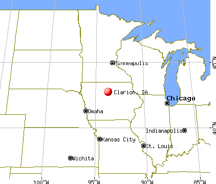 Clarion, Iowa map