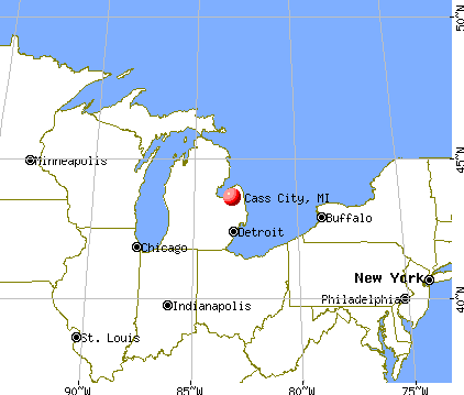 Cass City, Michigan map