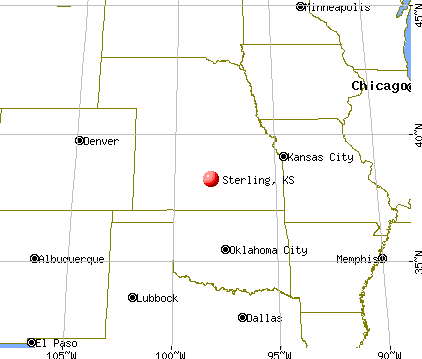 Sterling, Kansas map