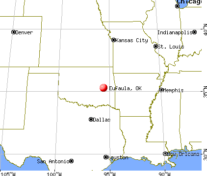 Eufaula, Oklahoma map