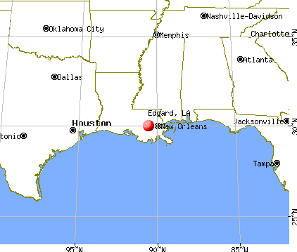 Edgard, Louisiana map