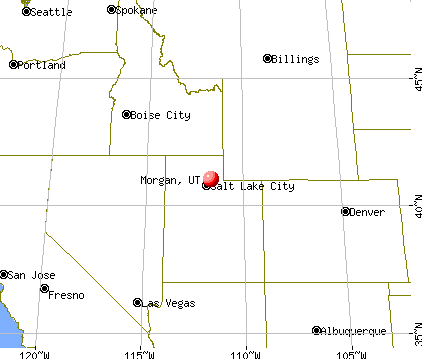 Morgan, Utah map