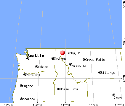 Libby, Montana map