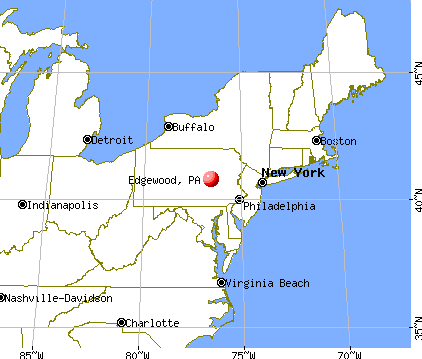 Edgewood, Pennsylvania map