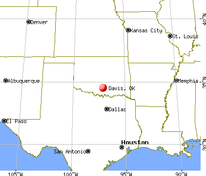 Davis, Oklahoma map