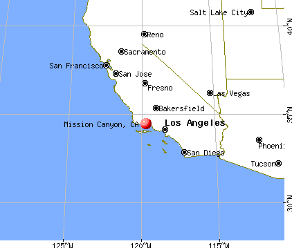 Mission Canyon, California map
