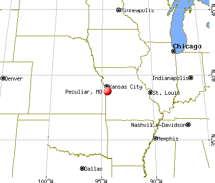 Peculiar, Missouri map