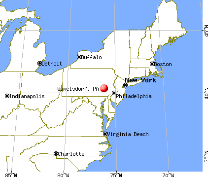 Womelsdorf, Pennsylvania map