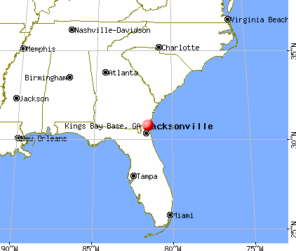 Kings Bay Base, Georgia map