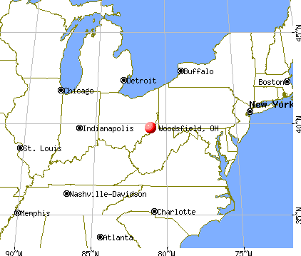 Woodsfield, Ohio map
