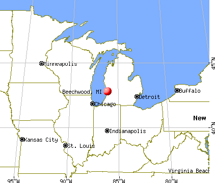 Beechwood, Michigan map