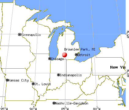 Brownlee Park, Michigan map