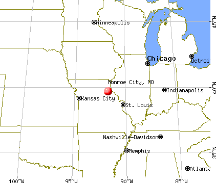 Monroe City, Missouri map