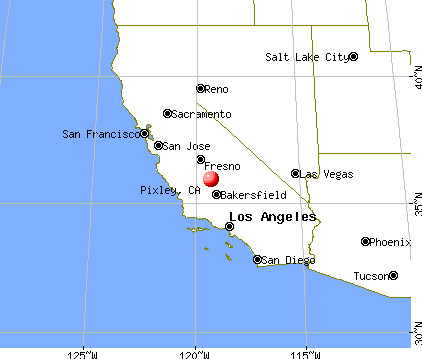 Pixley, California map