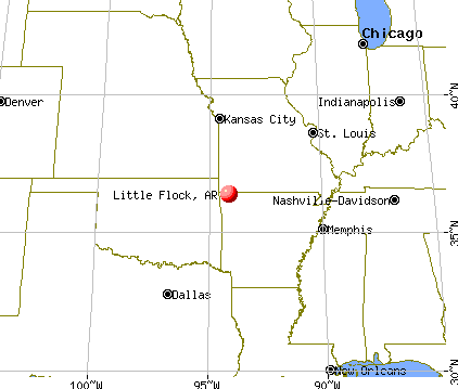 Little Flock, Arkansas map
